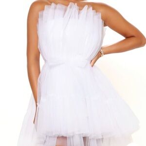 White tulle dress